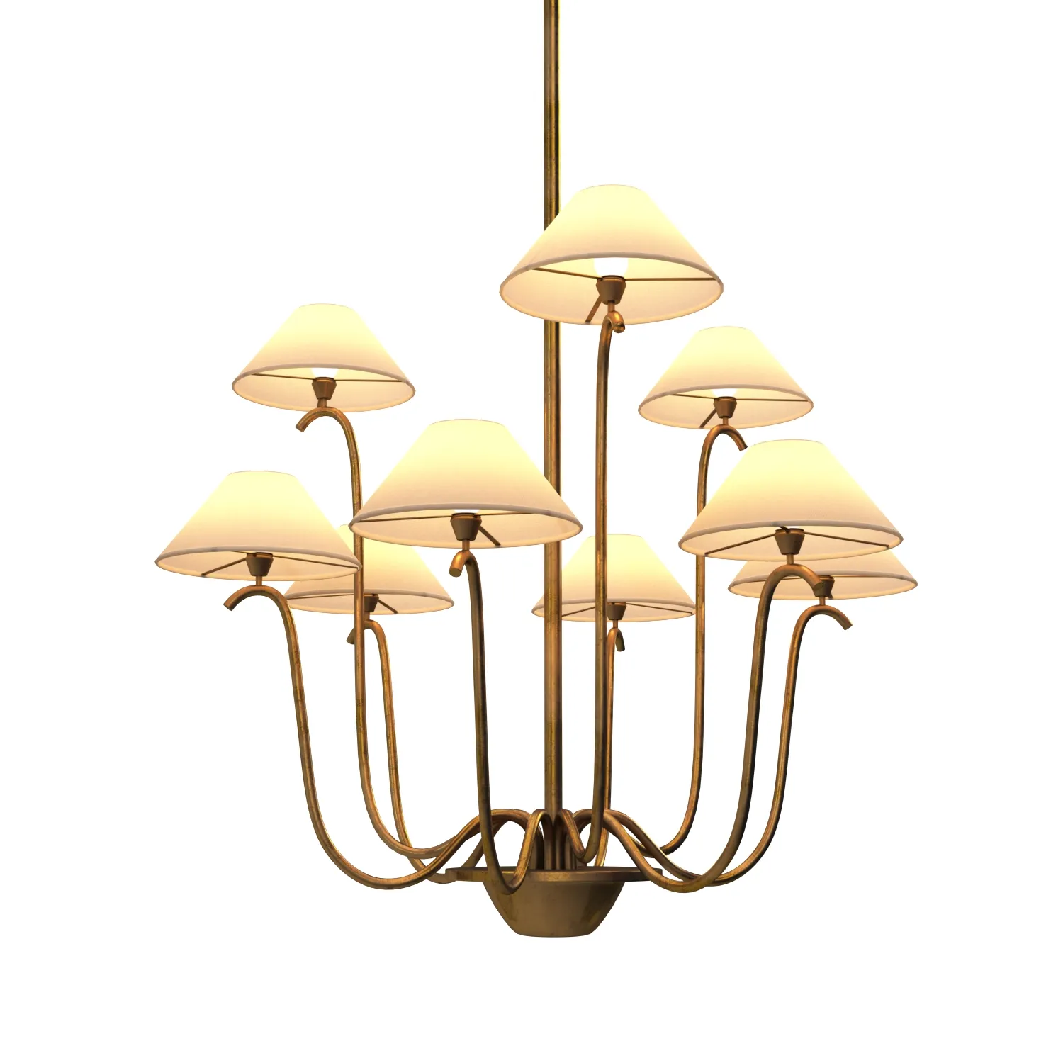 Large Jet Deau Five arm Wall Light In The Style Of Jean Royere 3D Model_04